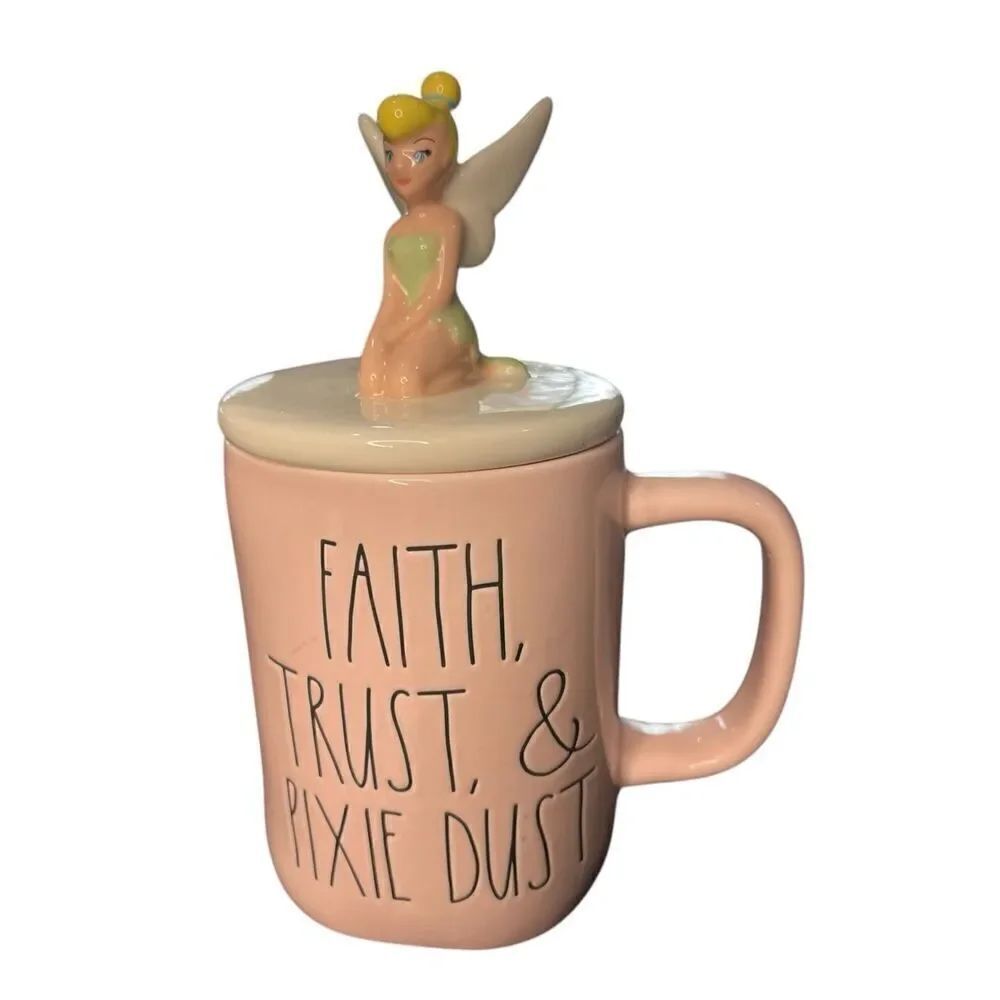 Disney Rae Dunn Mug Set W Tinker Bell Topper